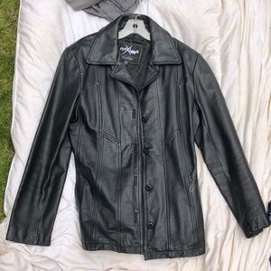 Black leather jacket